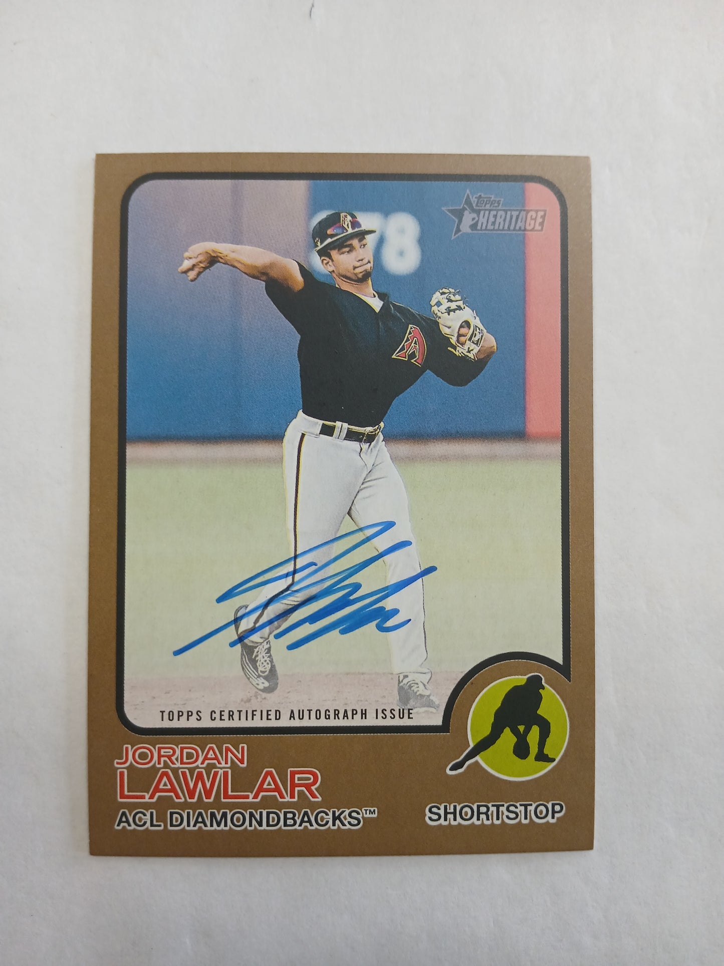 2022 Topps Heritage Jordan Lawlar On Card Auto Bronze #/25