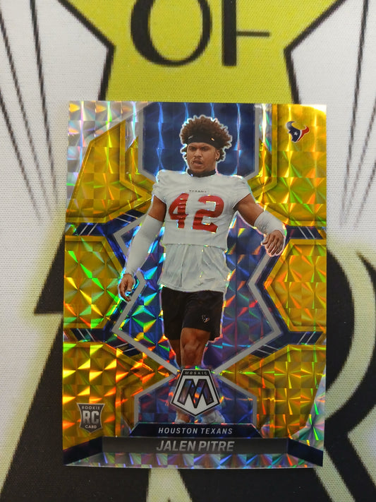 2022 Mosaic Jalen Pitre Rookie Gold Mosaic Prizm #/10
