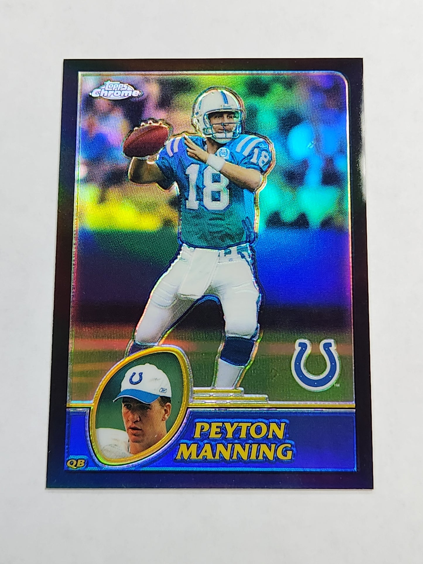 2003 Topps Chrome Peyton Manning # /599 Black Refractor #45 Colts