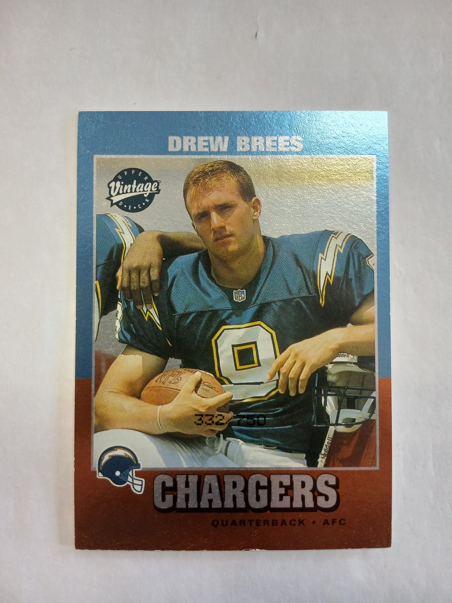 2001 Upper Deck Vintage Drew Brees Rookie Foil #/750