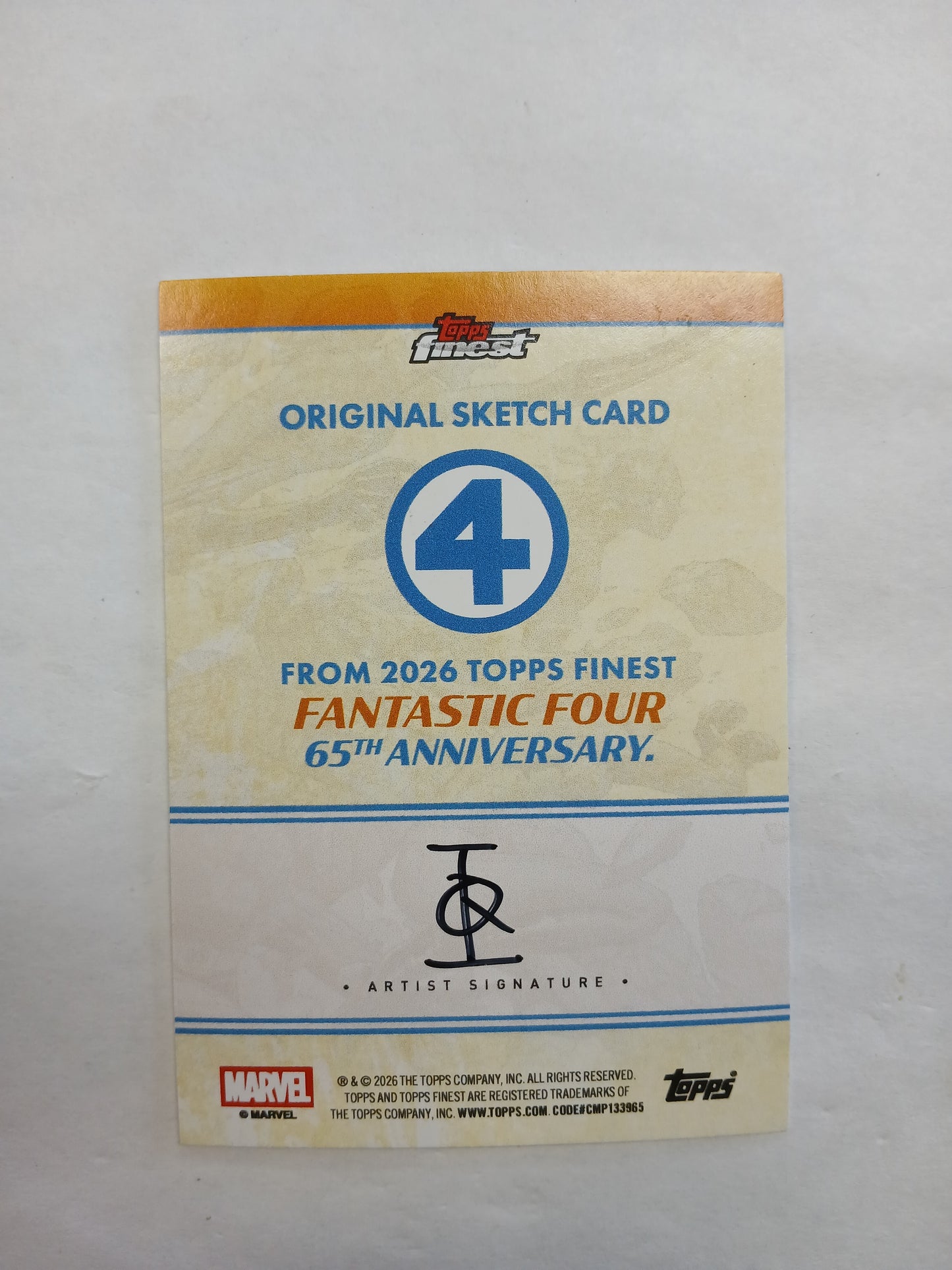 2026 Topps Finest Fantastic Four 65th Anniversary Ultron Sketch Card Artist IQ #1/1 One of One