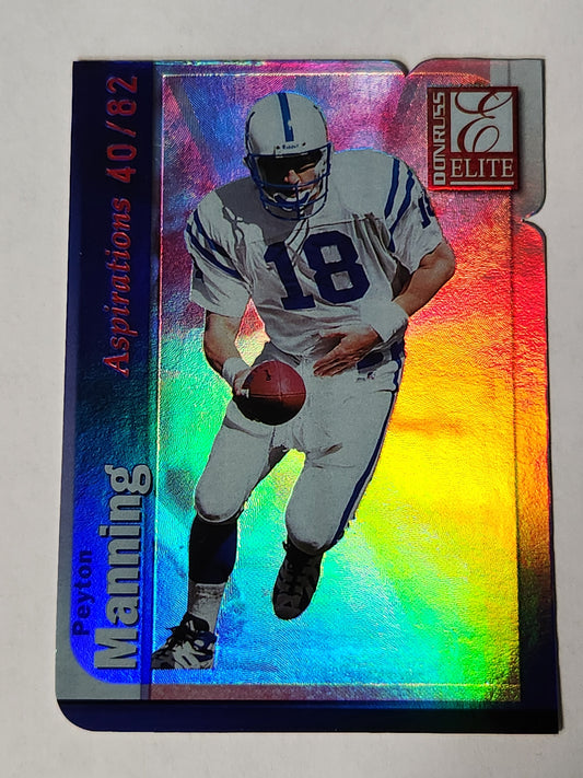 1999 Donruss Elite Peyton Manning Aspirations Die Cut #/82