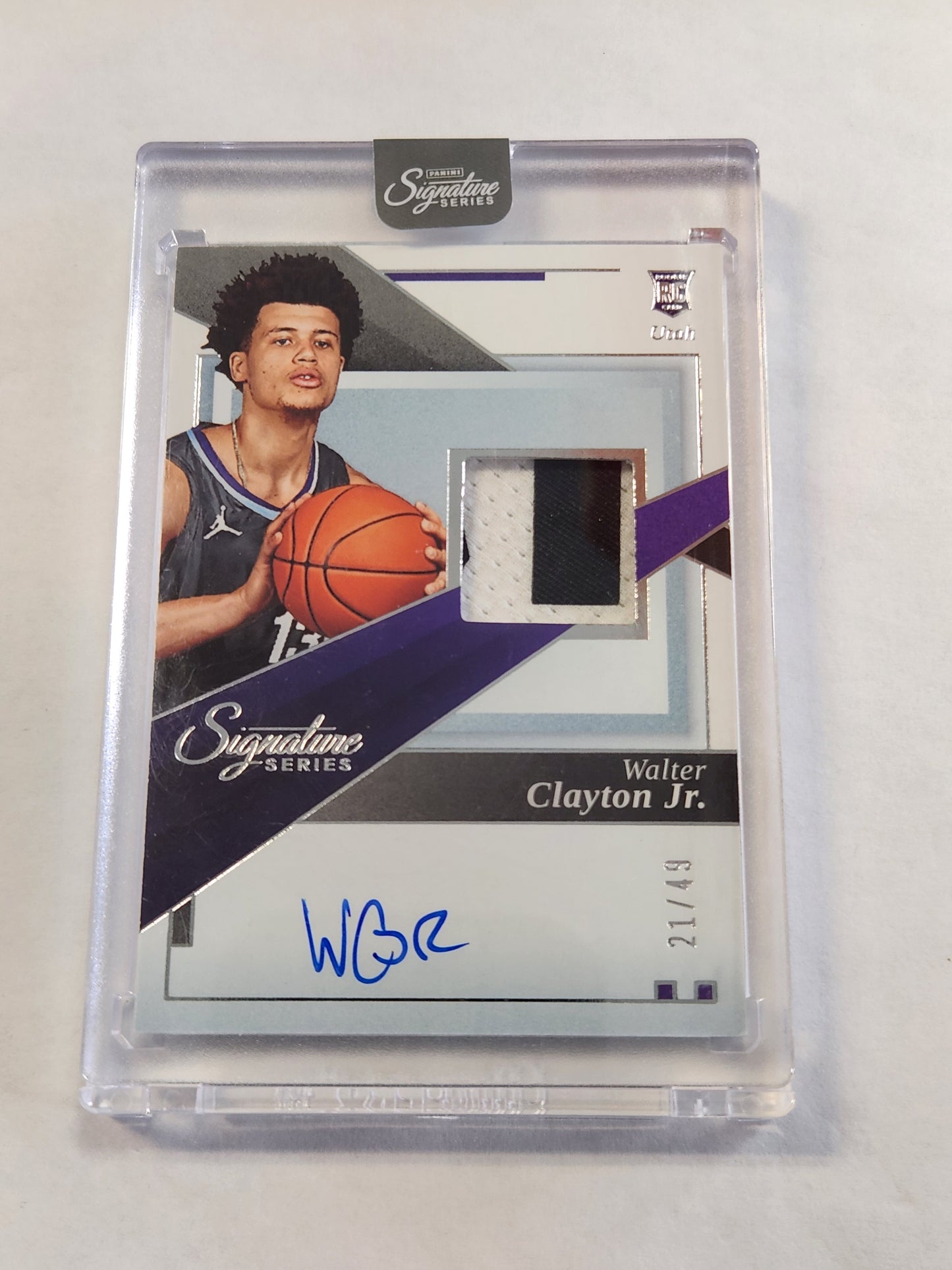 2025 Signature Series Walter Clayton Jr Rookie Dual Color Patch On Card Auto #/49