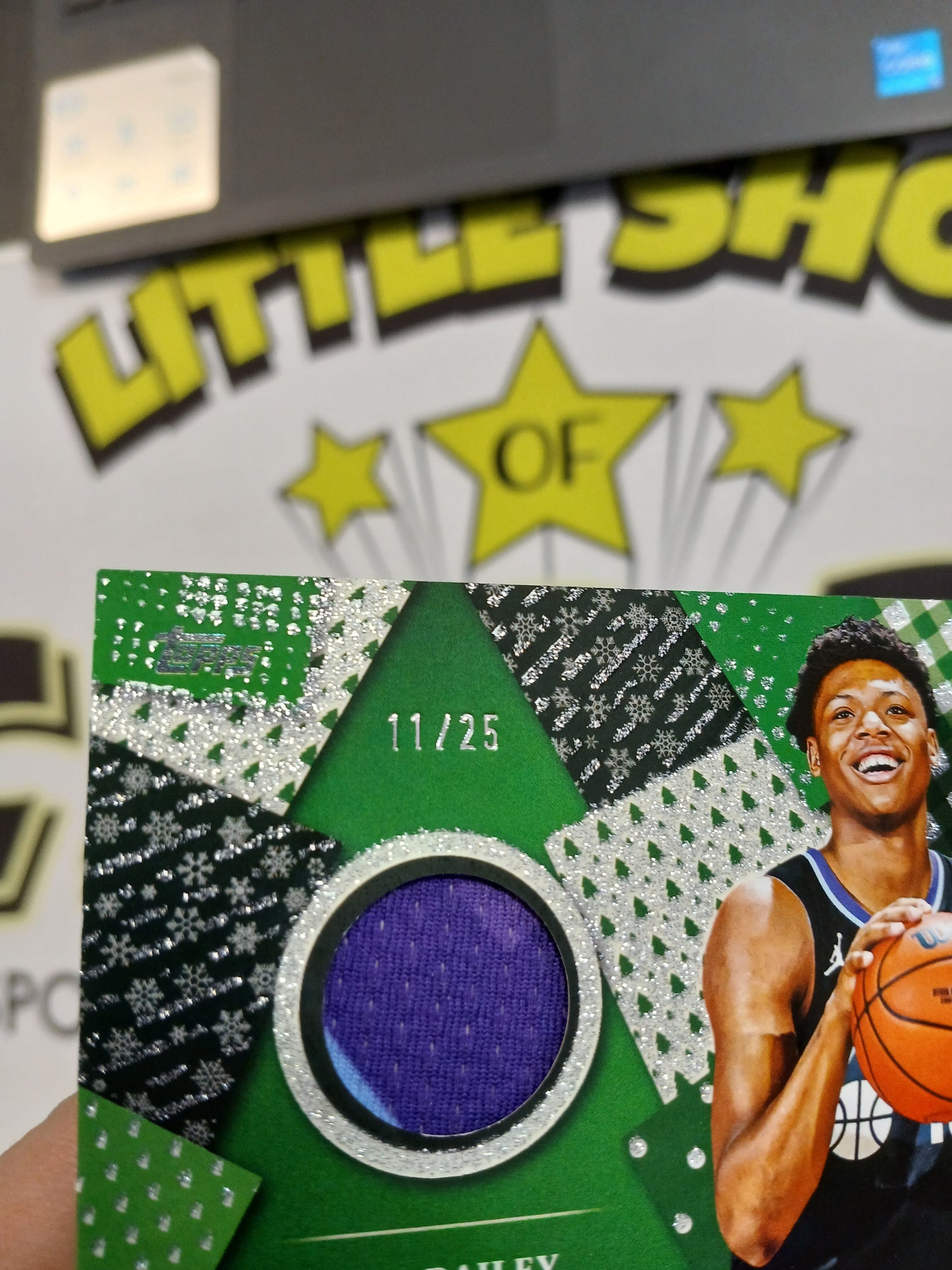 2025 Topps Holiday Ace Bailey Rookie Triple Color Player Worn Relic Mega Box Exclusive #/25