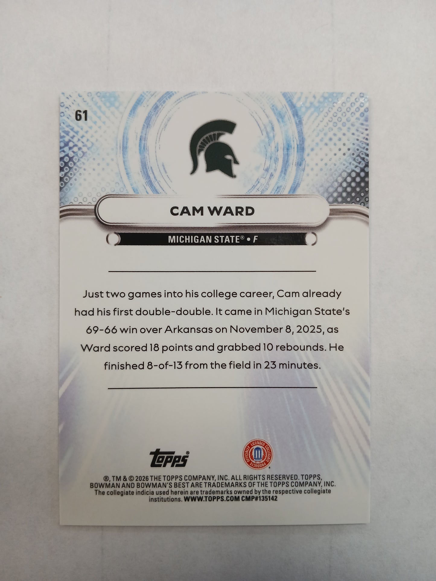 2026 Bowman Best U Cam Ward Red Refractor #1/5