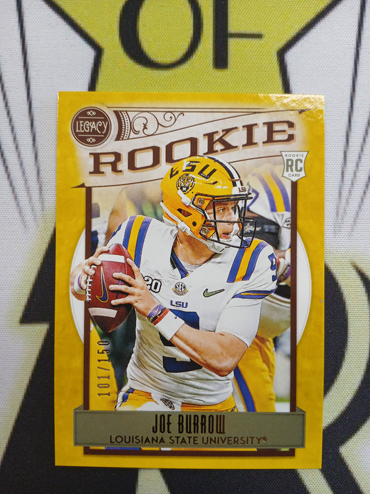 2020 Legacy Joe Burrow Rookies Yellow Color Match #/150