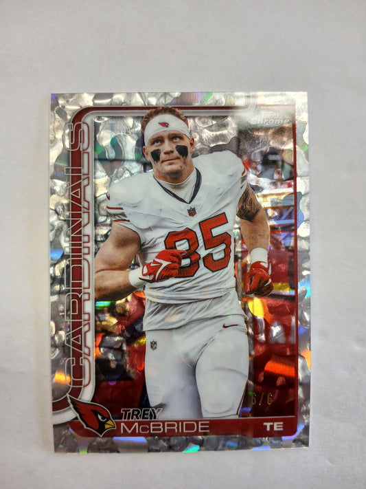 2025 Topps Chrome Trey McBride Molten Mercury First Day Issue Image Variation SSP #6/6