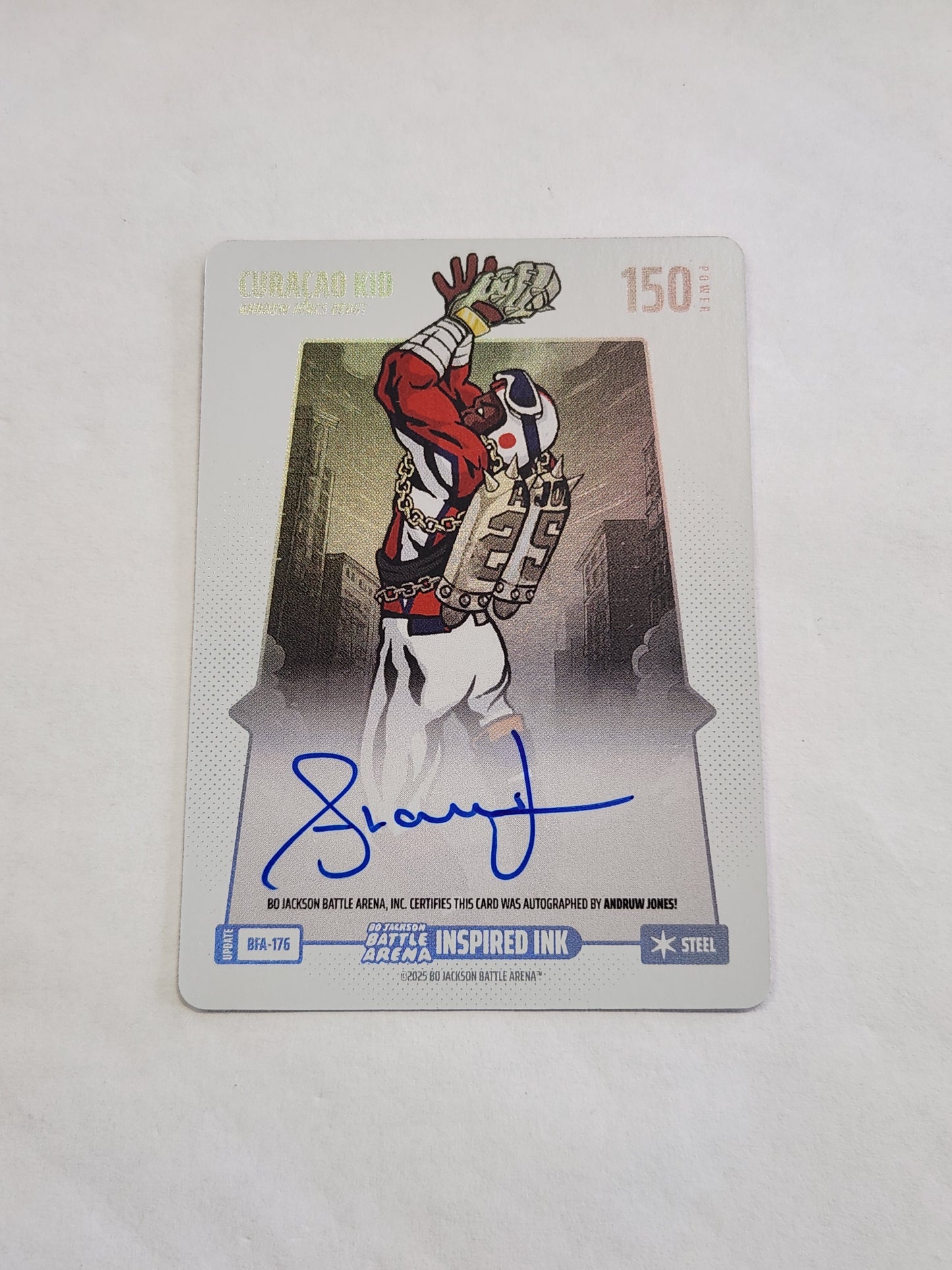 2025 Bo Jackson Battle Arena Andruw Jones Curaco Kid Inspired Ink On Card Auto