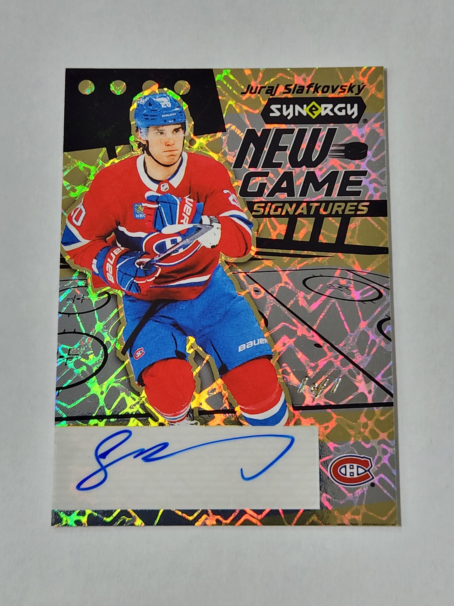 2024 Upper Deck Synergy Juraj Slafkovsky New Game Signatures 1 of 1 Auto NGS-16