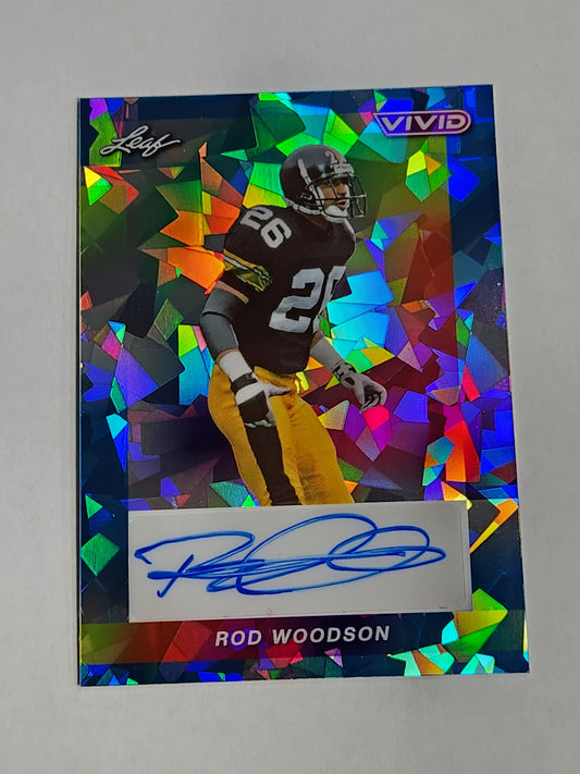 2024 Leaf Vivid Rod Woodson Blue Ice Auto #1/1