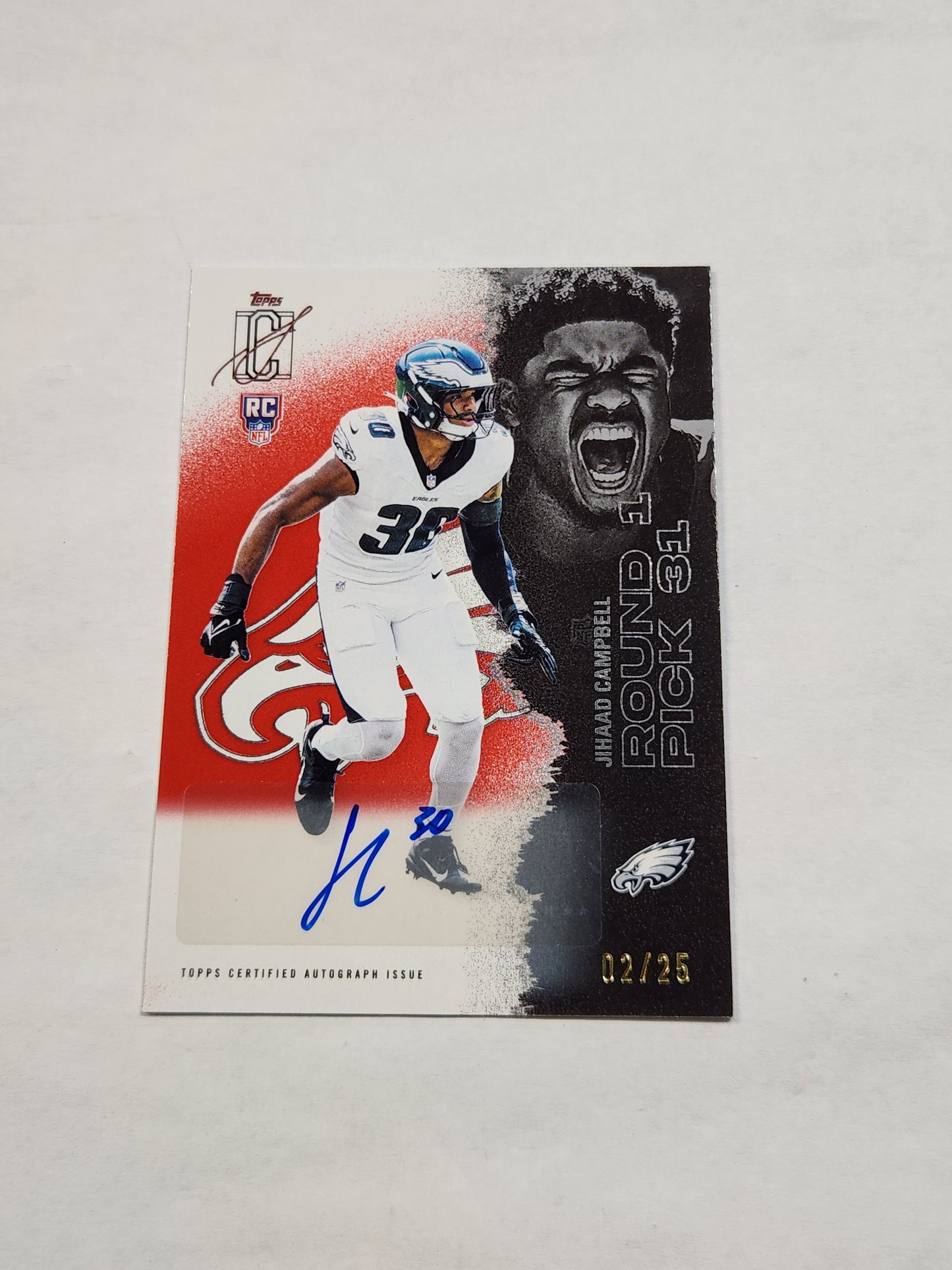 2025 Topps Signature Class Jihaad Campbell Red Rookie Auto #/25