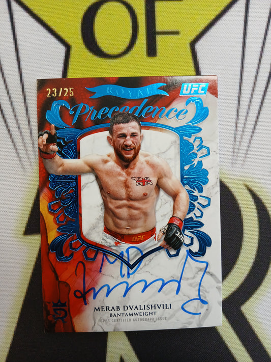 2025 Topps UFC Royalty Merab Dvalishvili Royal Precedence On Card Auto Blue #/25