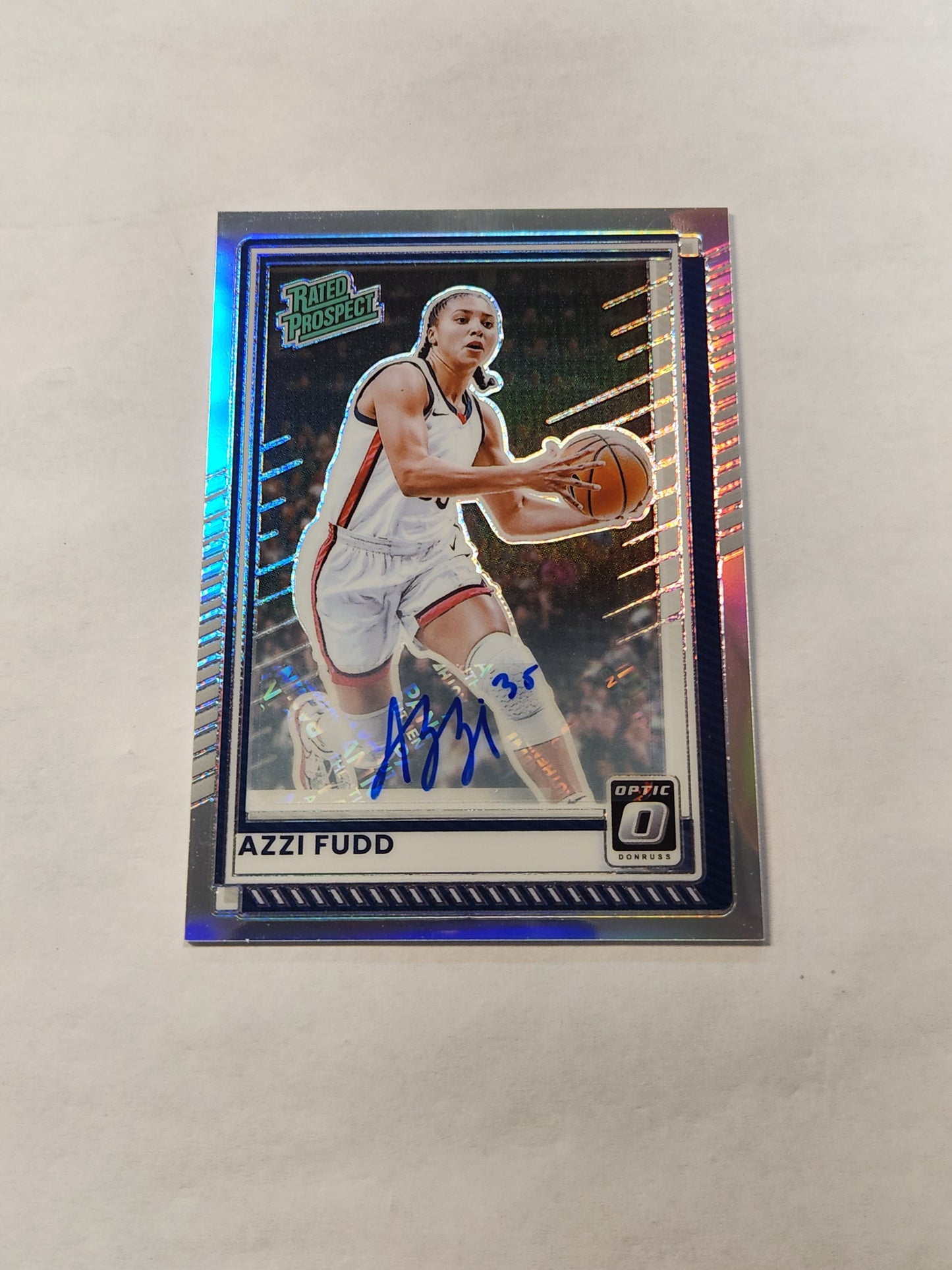 2025 Donruss Optic Azzi Fudd Rated Prospect Silver Holo Auto #/99