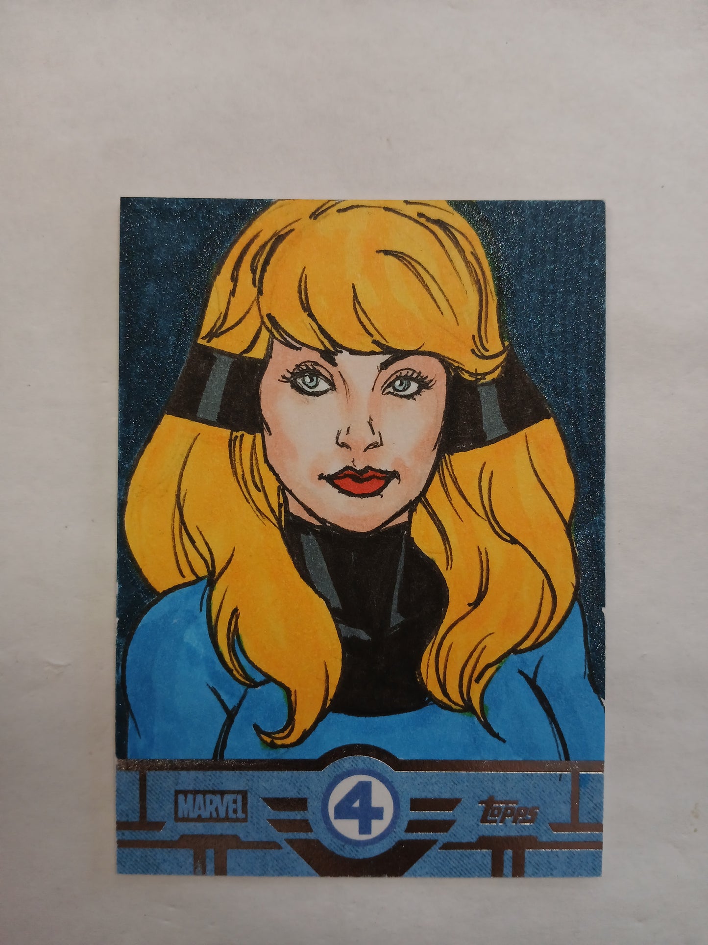 2026 Topps Finest Fantastic Four 65th Anniversary Sue Richards Invisible Woman Sketch Card #1/1 One of One Roberto Ariel Mamaui