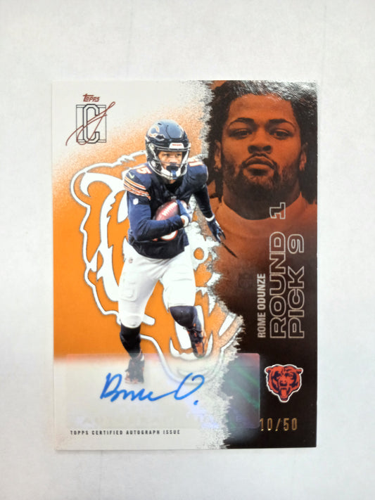 2025 Topps Signature Class Rome Odunze Auto Orange #/50