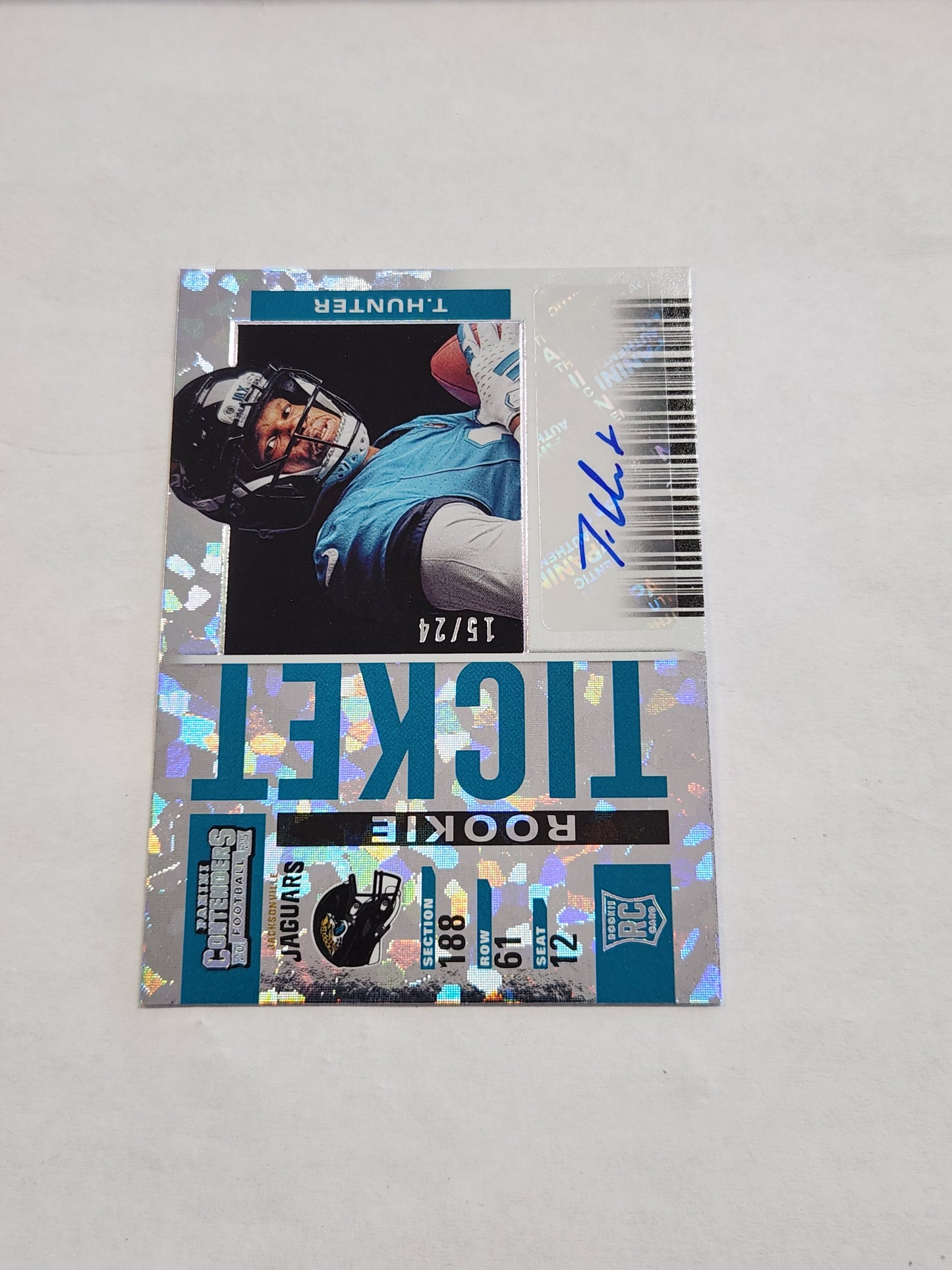 2025 Panini Contenders Travis Hunter Rookie Ticket Cracked Ice Auto #/24