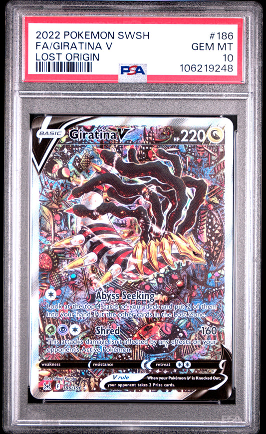 2022 Pokemon Full Art Giratina V Lost Origin #186 PSA 10
