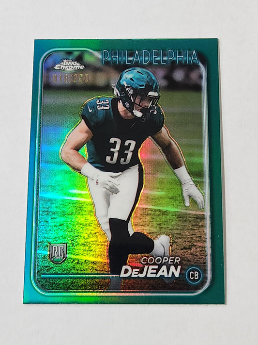 2024 Topps Chrome Cooper Dejean RC Dark Green /250 Color Match