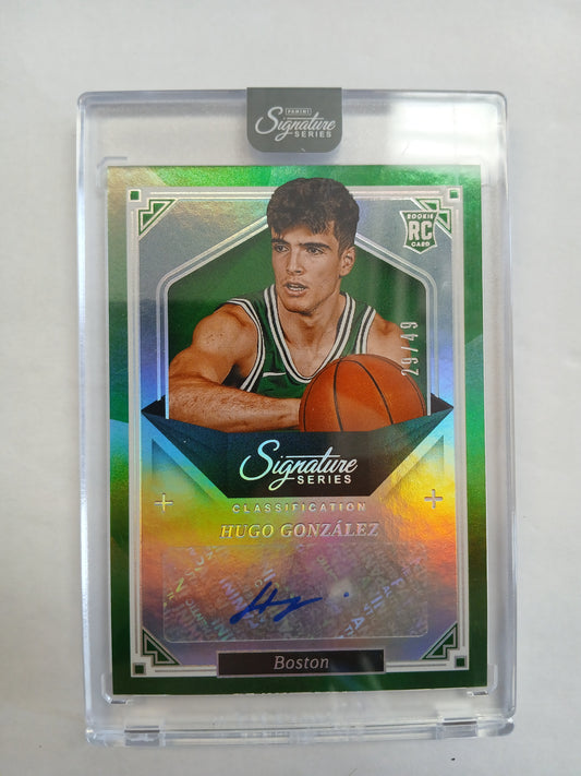 2025 Signature Class Hugo Gonzalez Classification Green Color Match Rookie Auto #/49