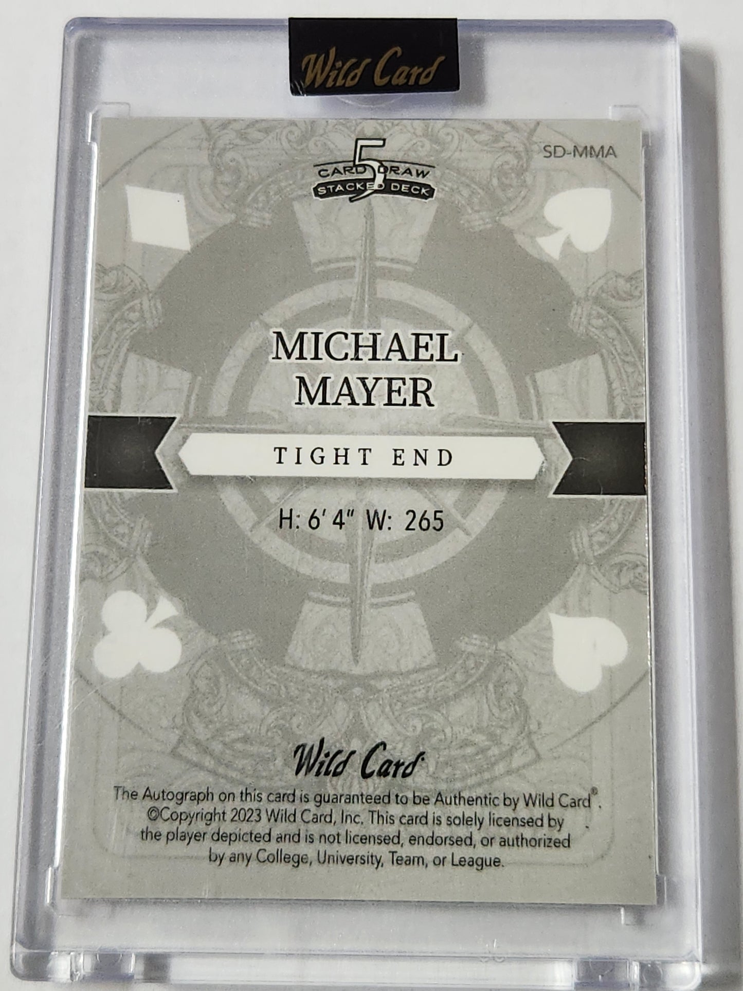 2023 Wild Card Michael Mayer 5 card draw auto 1/1 AD-MMA