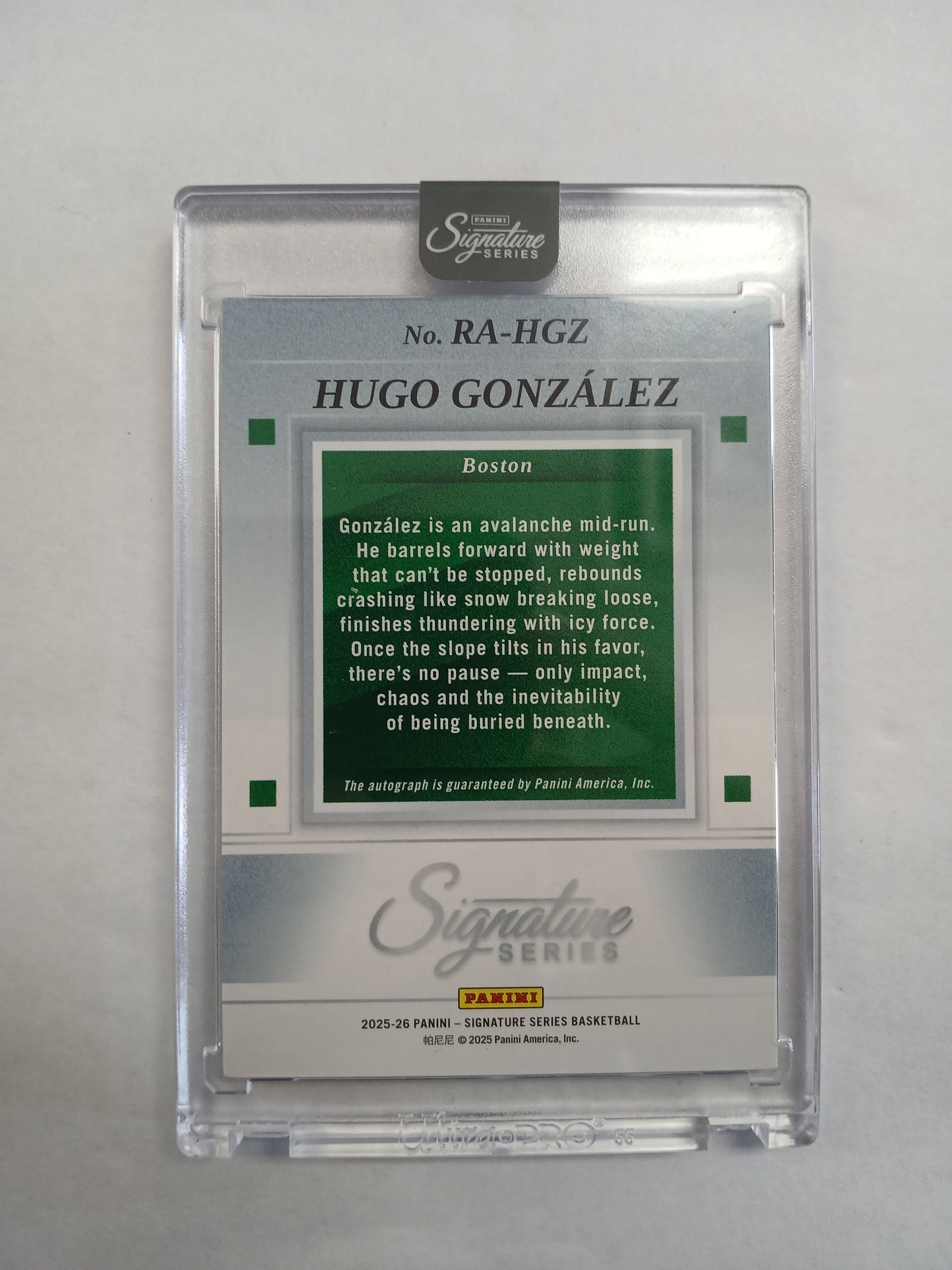 2025 Signature Series Hugo Gonzalez On Card Rookie Auto Cracked Ice #/25