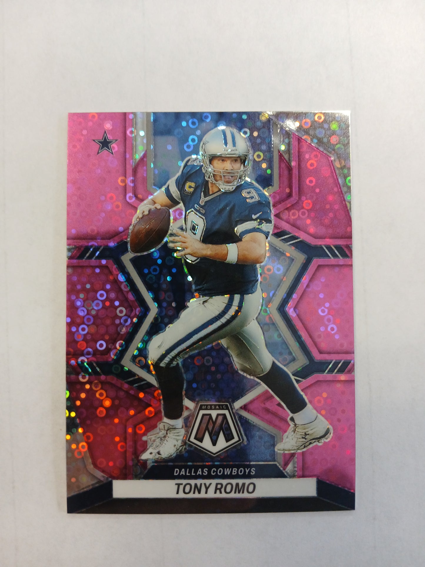 2022 Mosaic Tony Romo Pink Disco No Huddle #/20
