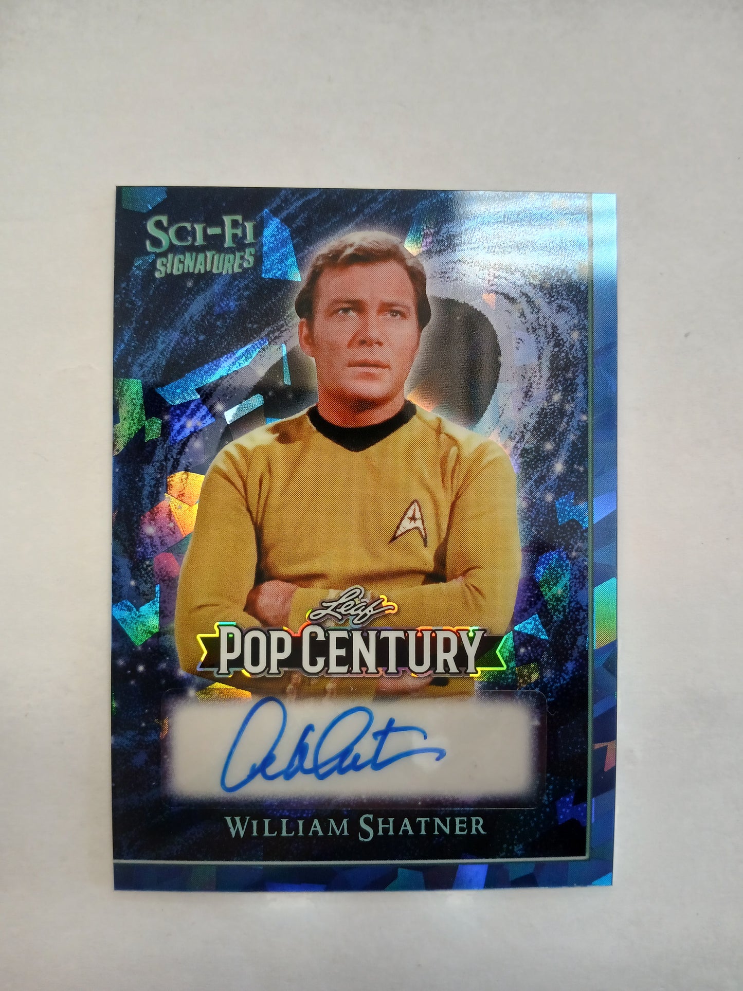 2026 Leaf Pop Century William Shatner Sci-Fi Signatures Auto Blue Ice #/5