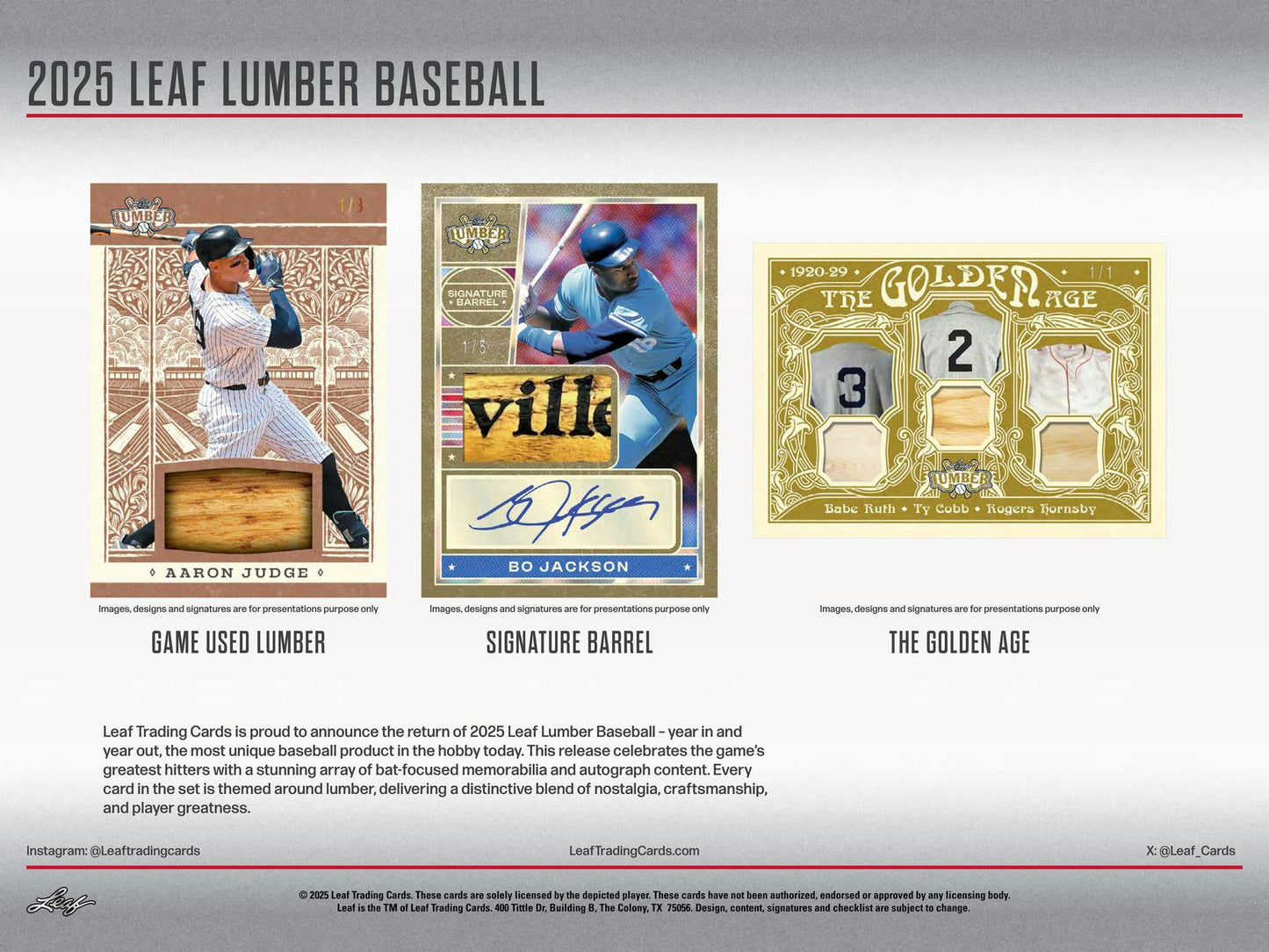 2025 Leaf Lumber Baseball (1) Hobby Box