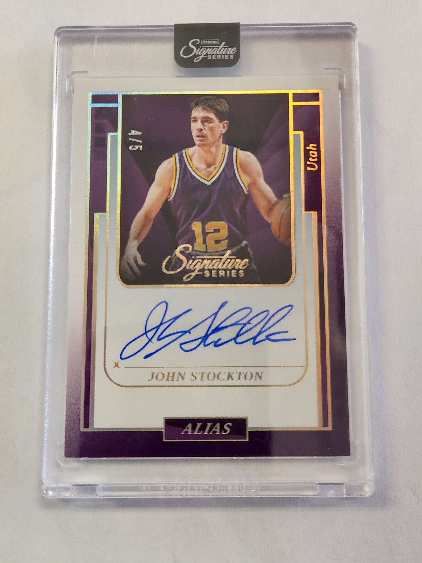 2025 Signature Series Alias Joh Stockton On Card Auto #/5