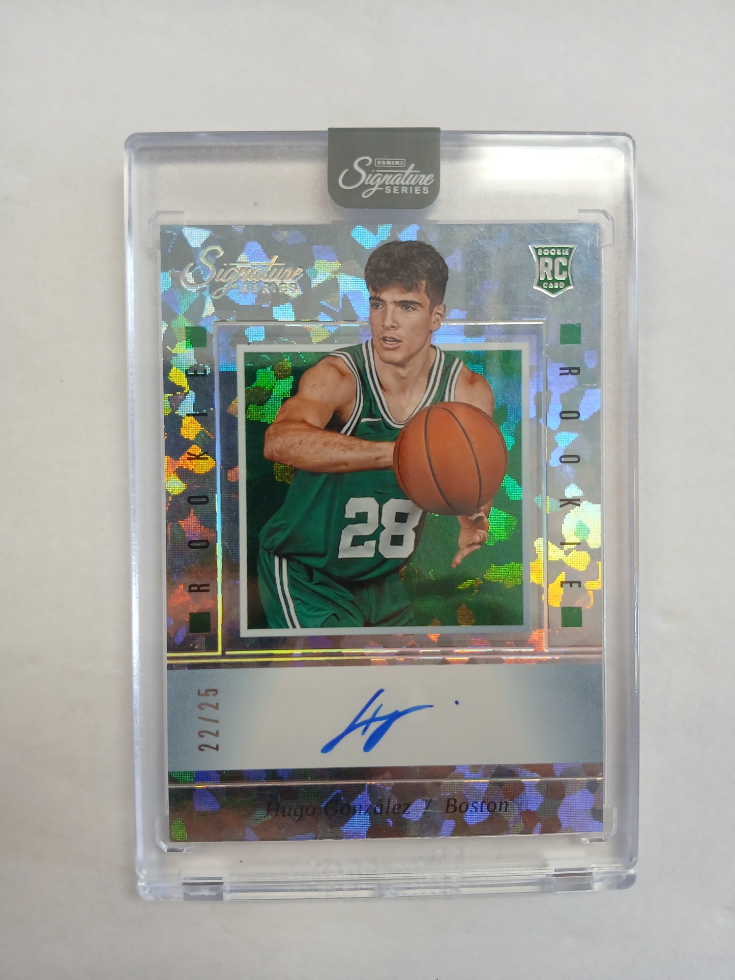 2025 Signature Series Hugo Gonzalez On Card Rookie Auto Cracked Ice #/25
