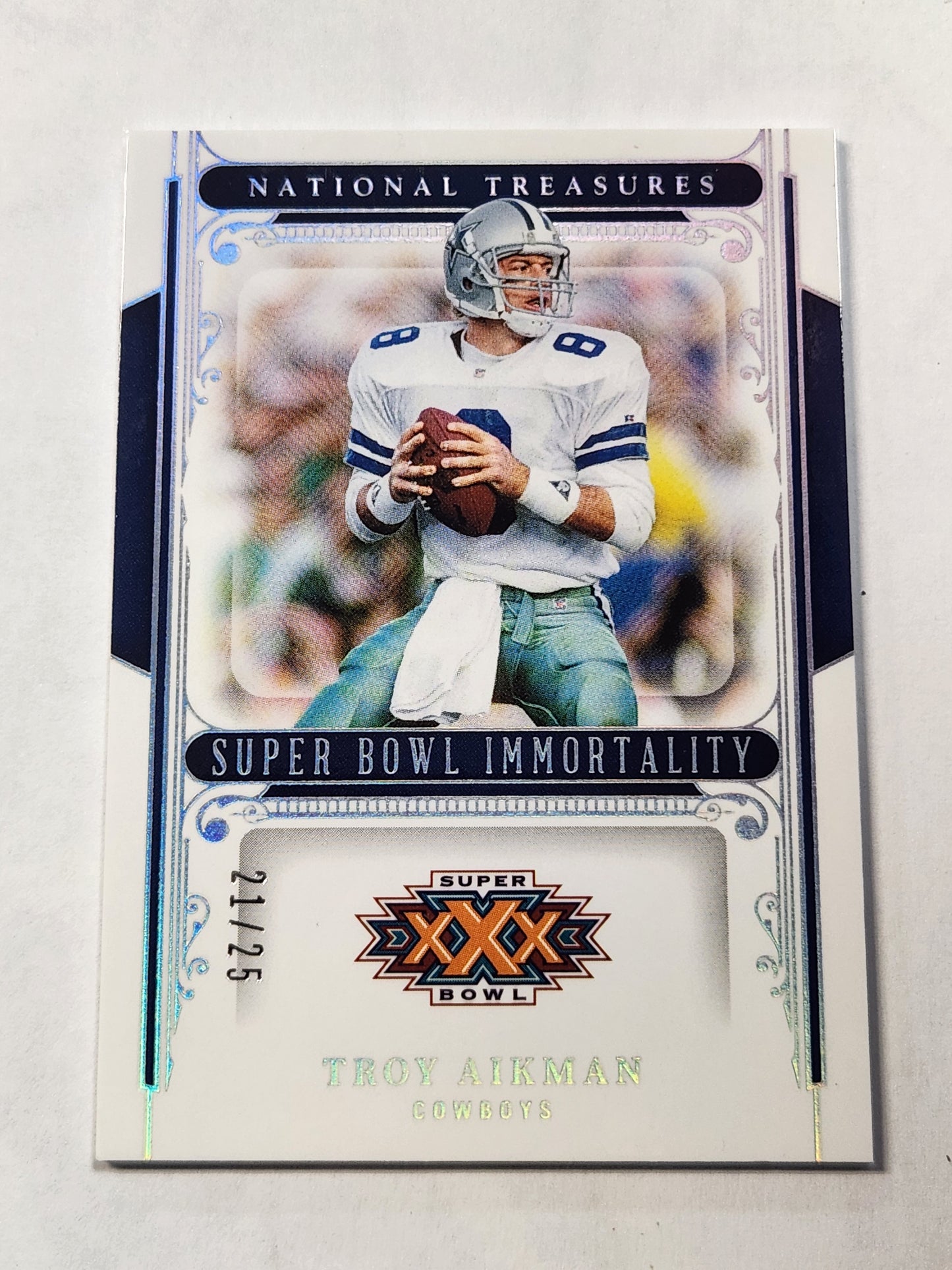 2025 National Treasures Super Bowl Troy Aikman # /25 Cowboys