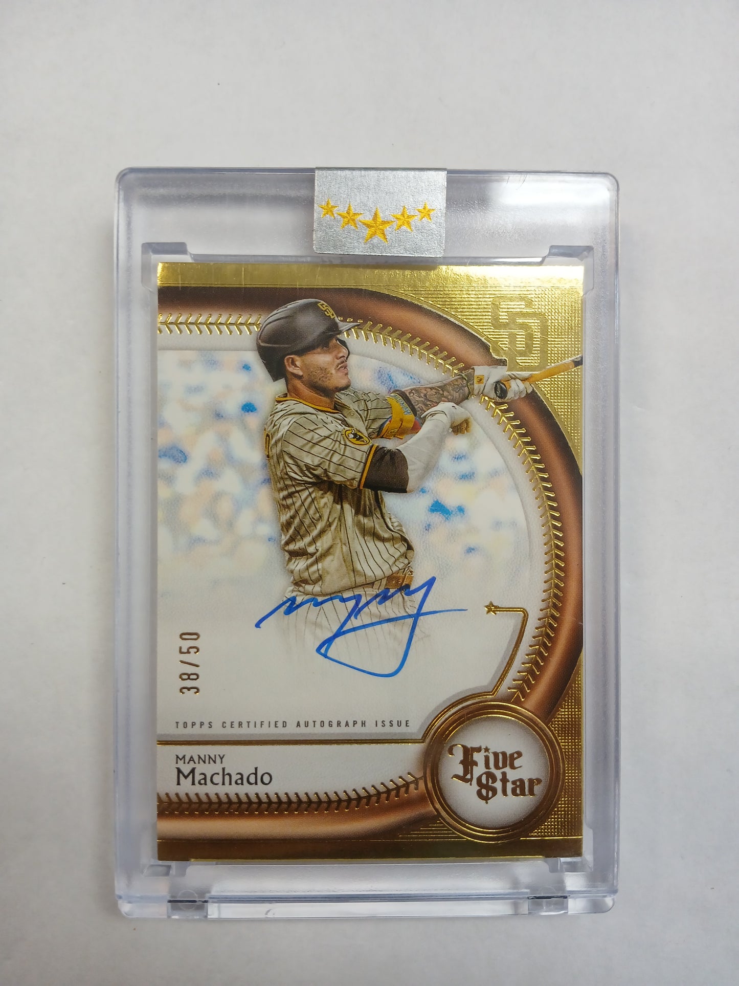 2024 Topps Five Star Manny Machado On Card Auto Gold #/50