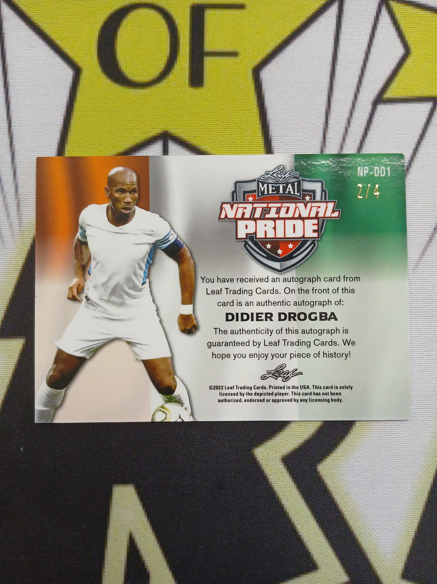 2022 Leaf Metal Didier Drogba National Pride Cracked Ice Auto #/4