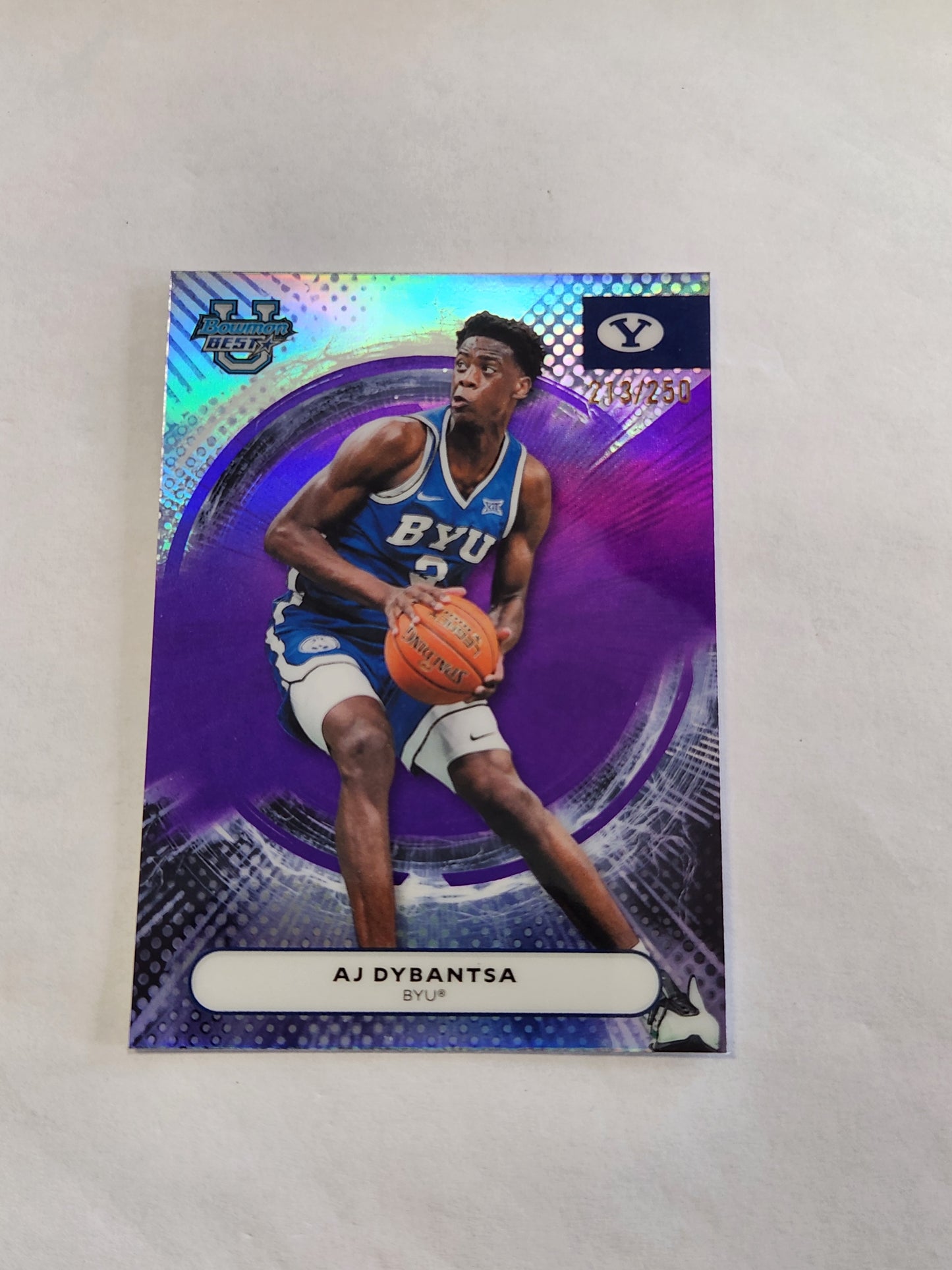 2026 Bowman Best U AJ Dybantsa Purple Refractor #/250