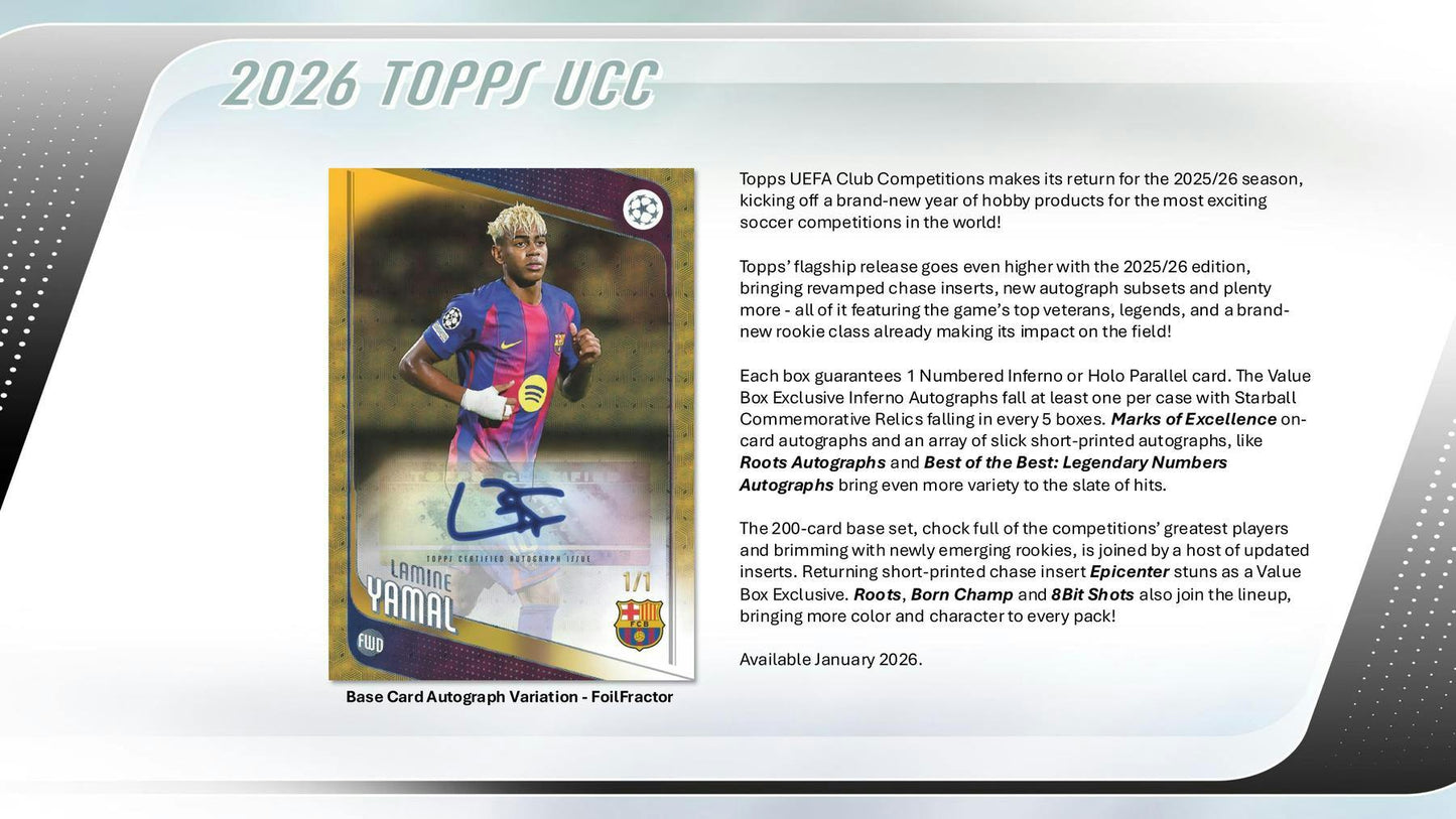 2025-26 Topps Flagship Edition UEFA Club Competitions Blaster Box