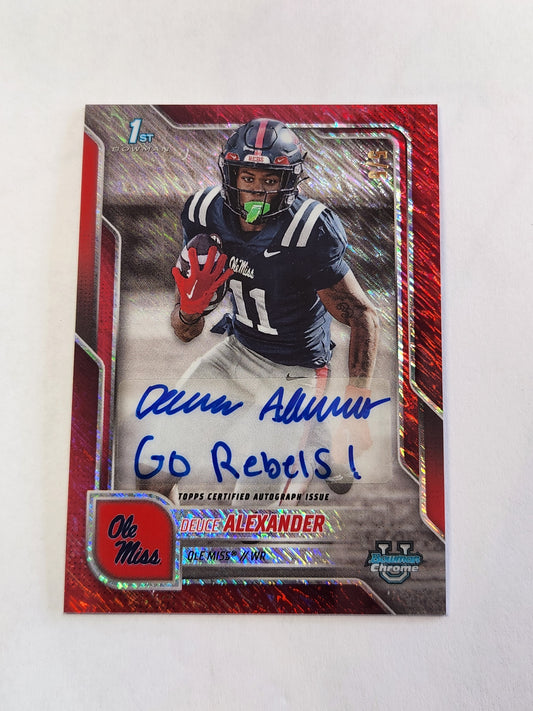2025 Bowman Chrome Deuce Alexander Red Shimmer # /5 Go Rebels