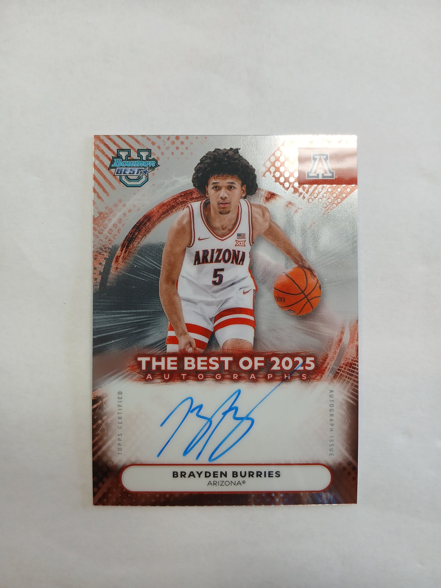 2026 Bowman Best U Brayden Burries The Best of 2025 Autographs On Card Auto
