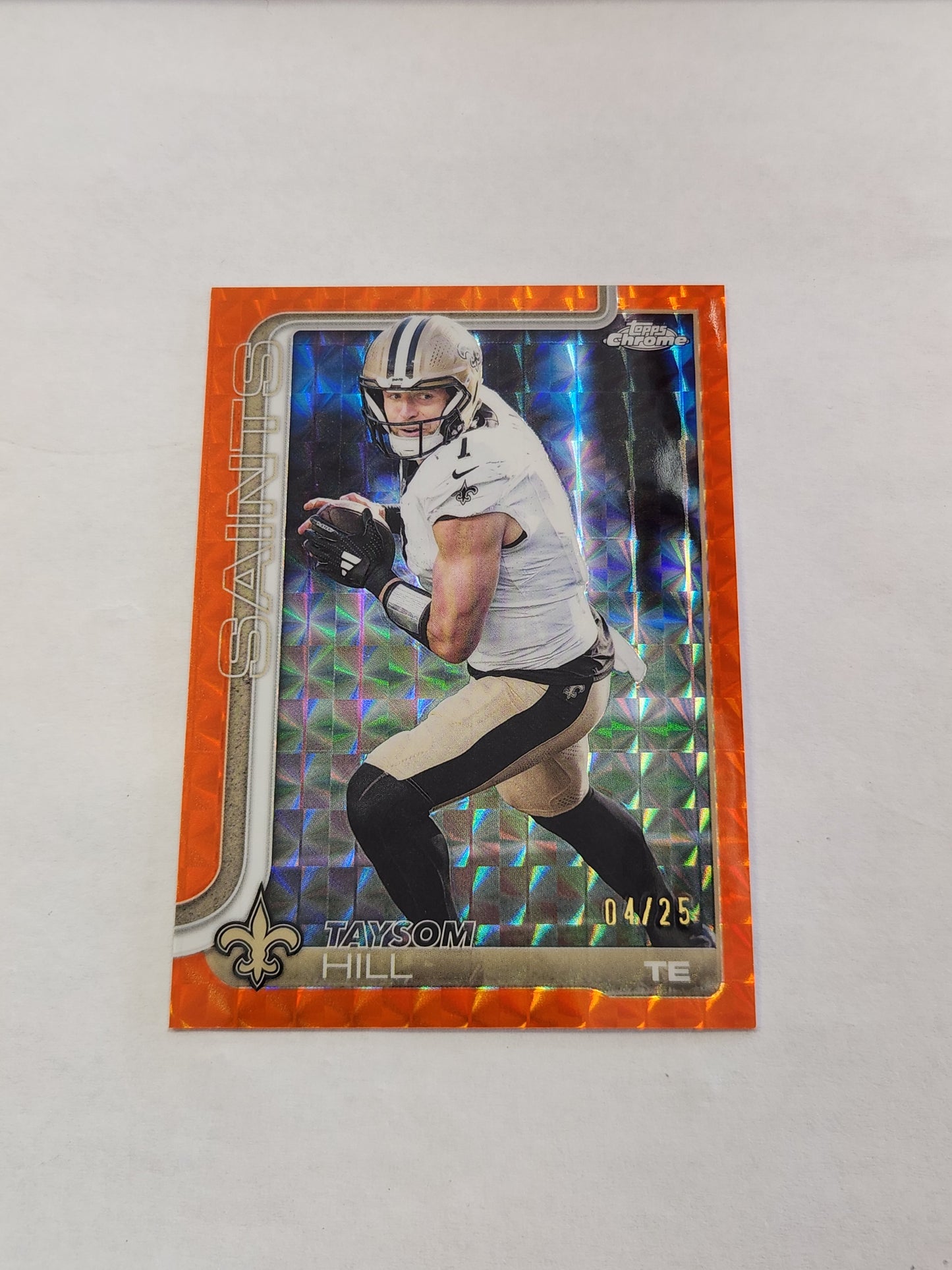 2025 Topps Chrome Taysom Hill Orange Geometric Refractor #/25