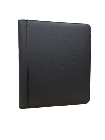 Generic 9-Pocket Zippered Toploader Binder Black