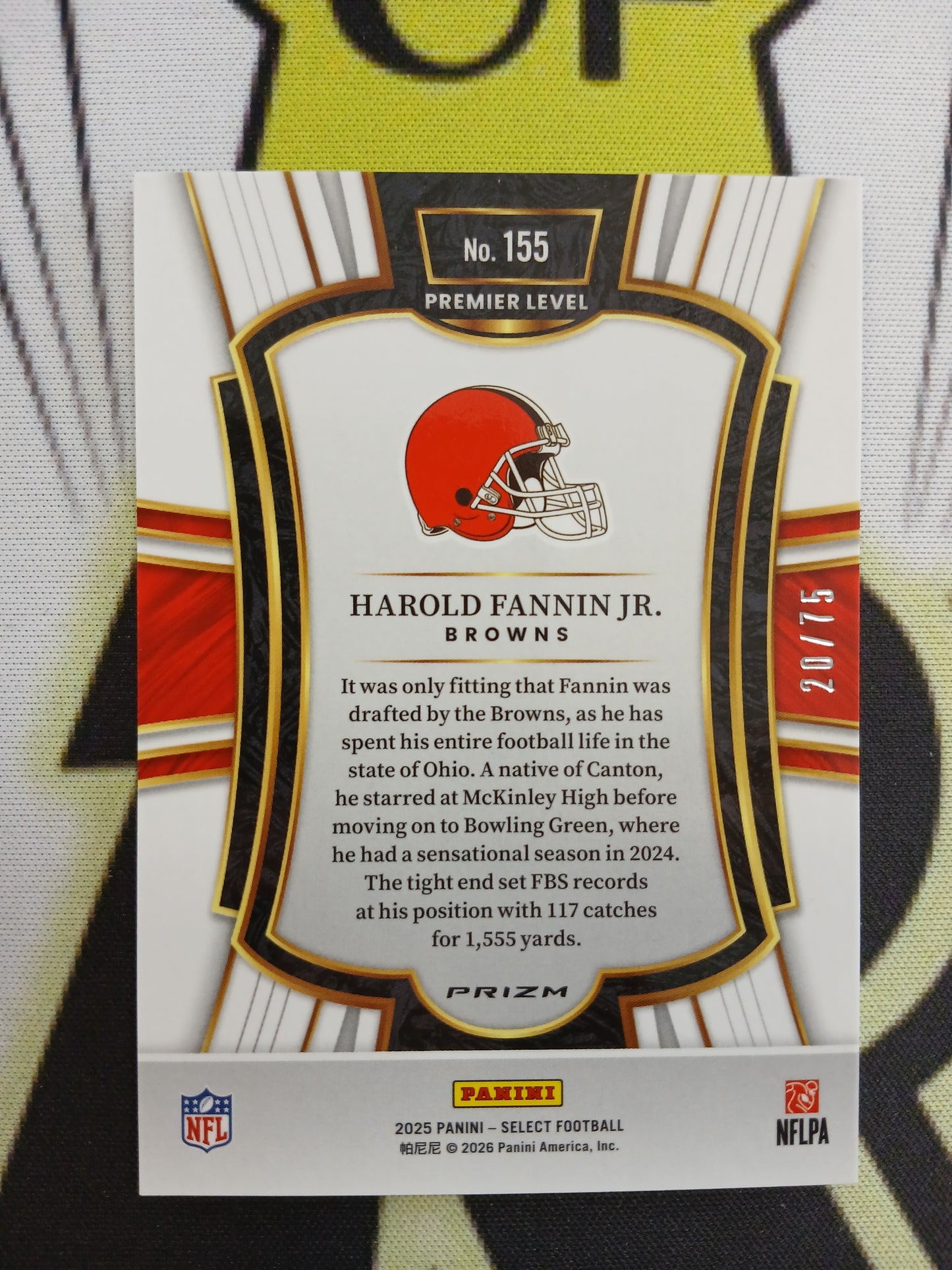 2025 Select Harold Fannin Jr Premier Level Purple Rookie #/75