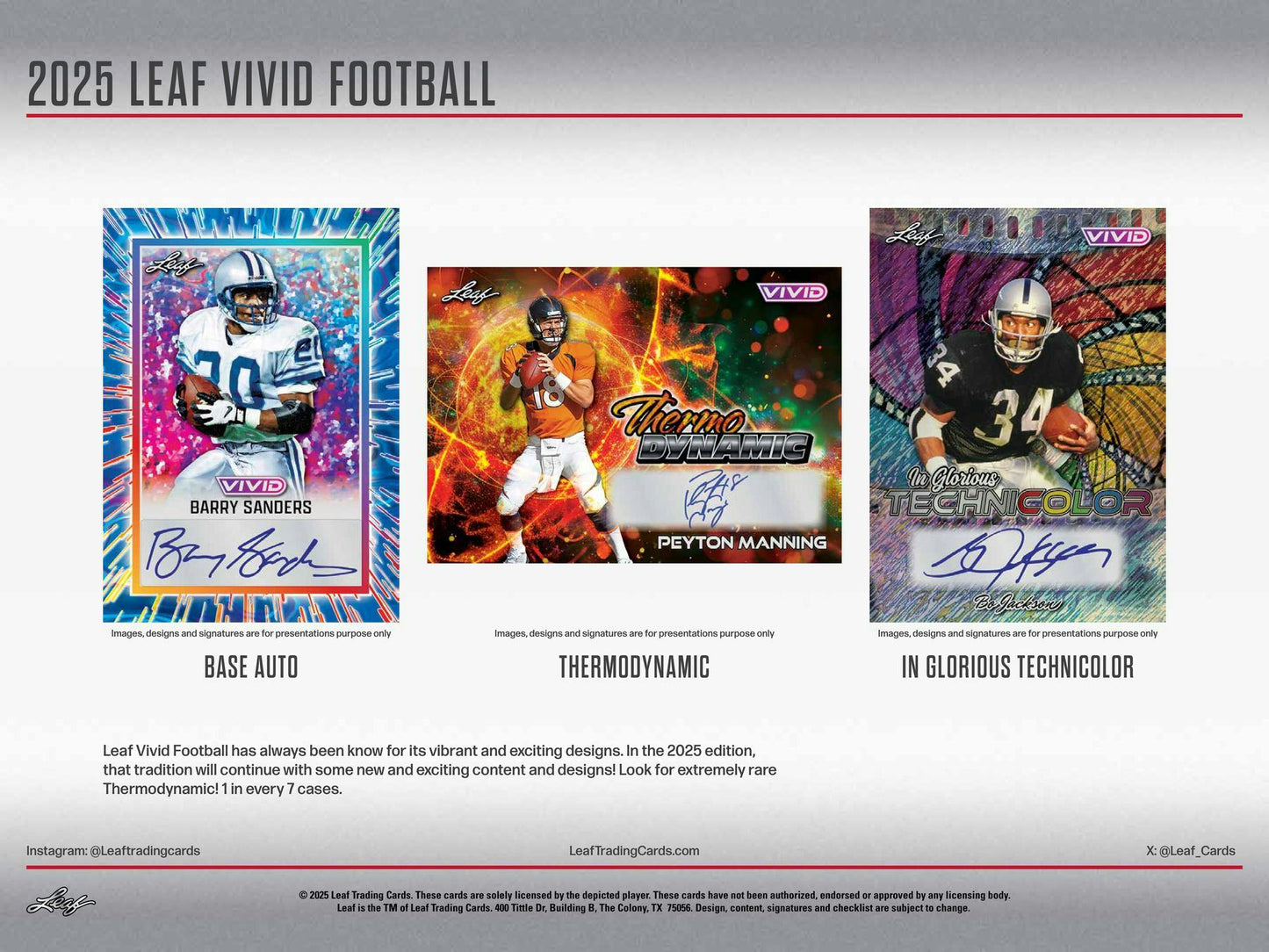 2025 Leaf Vivid Football Hobby Jumbo Box