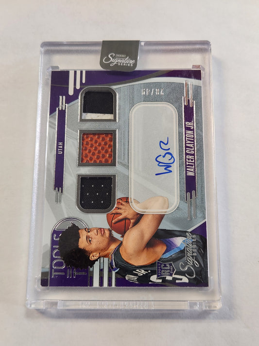 2025 Signature Series Walter Clayton Tools of the Trade Rookie Triple Patch On Card Auto #/49