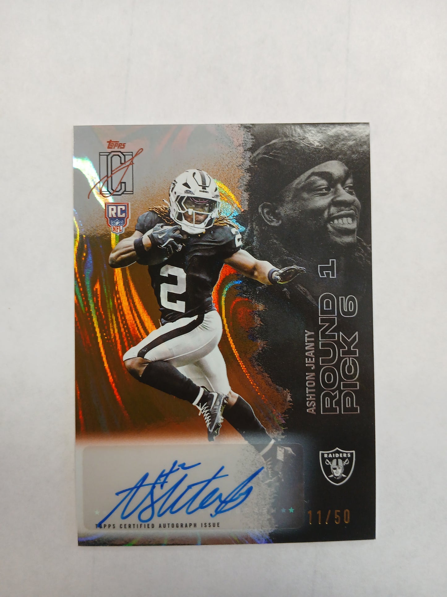 2025 Topps Signature Class Ashton Jeanty Orange Wave Rookie Auto #/50