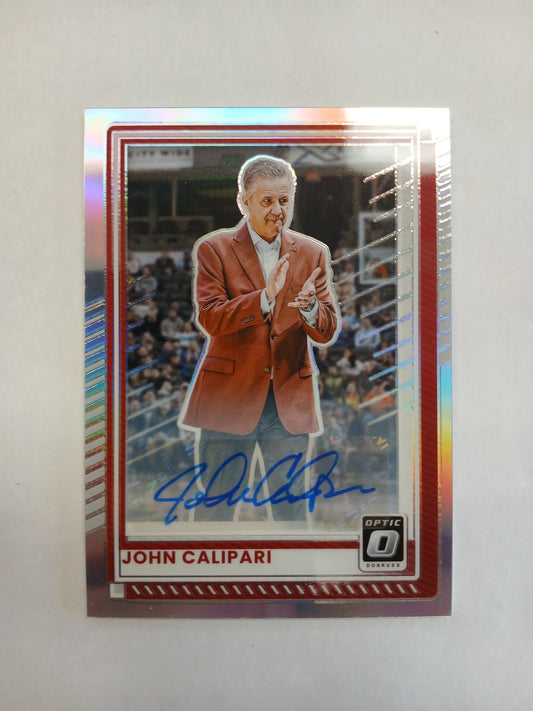 2025 Donruss Optic John Calipari Silver Holo Auto #/49