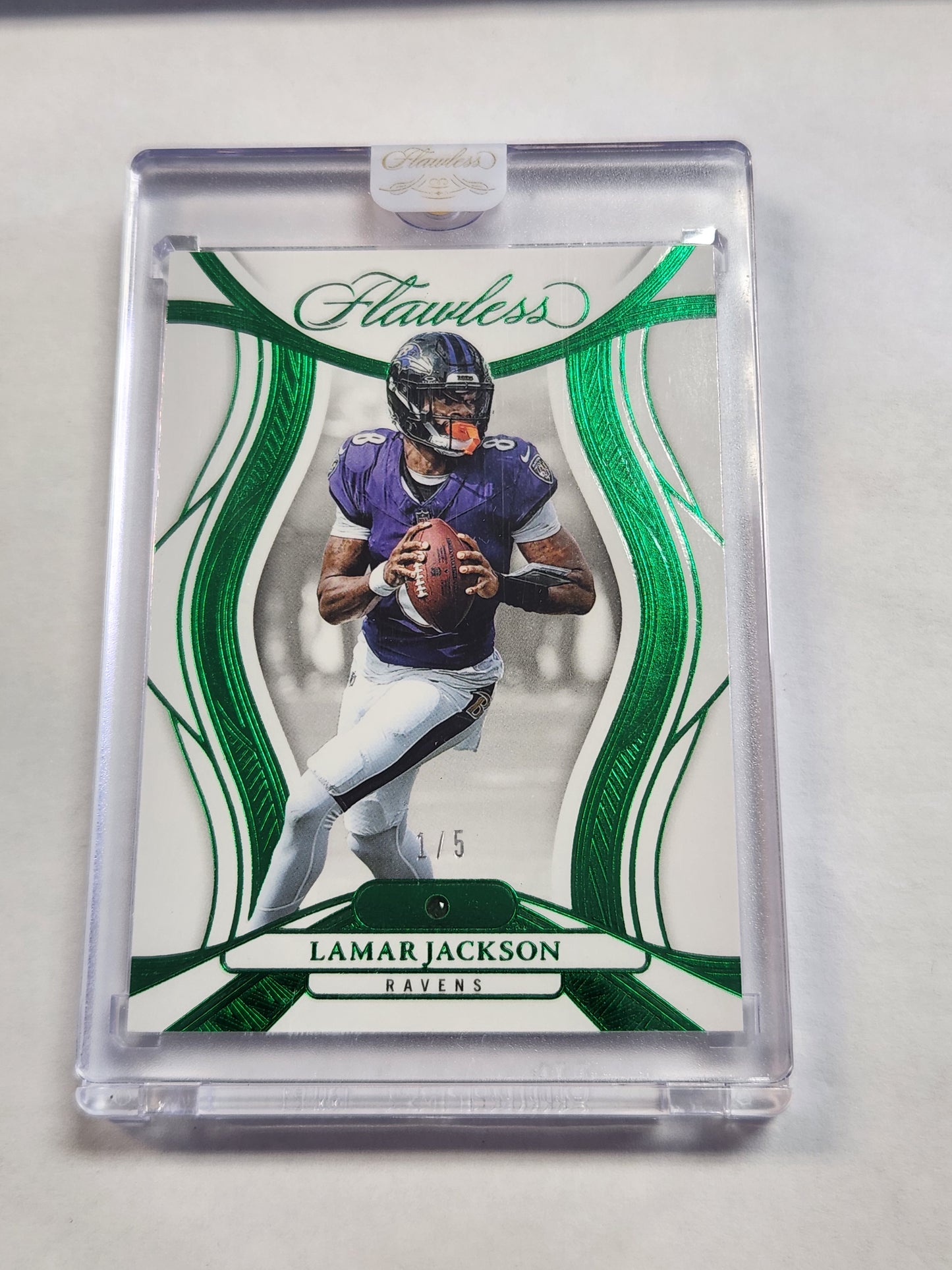 2025 Flawless Lamar Jackson Green Foil Emerald #1/5