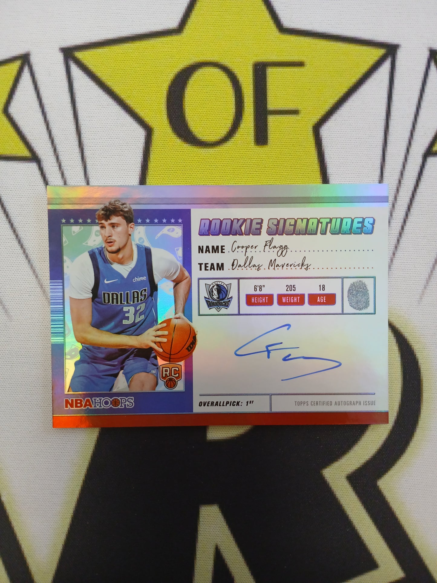 2026 NBA Hoops Cooper Flagg Hoops Rookie Signatures On Card Auto