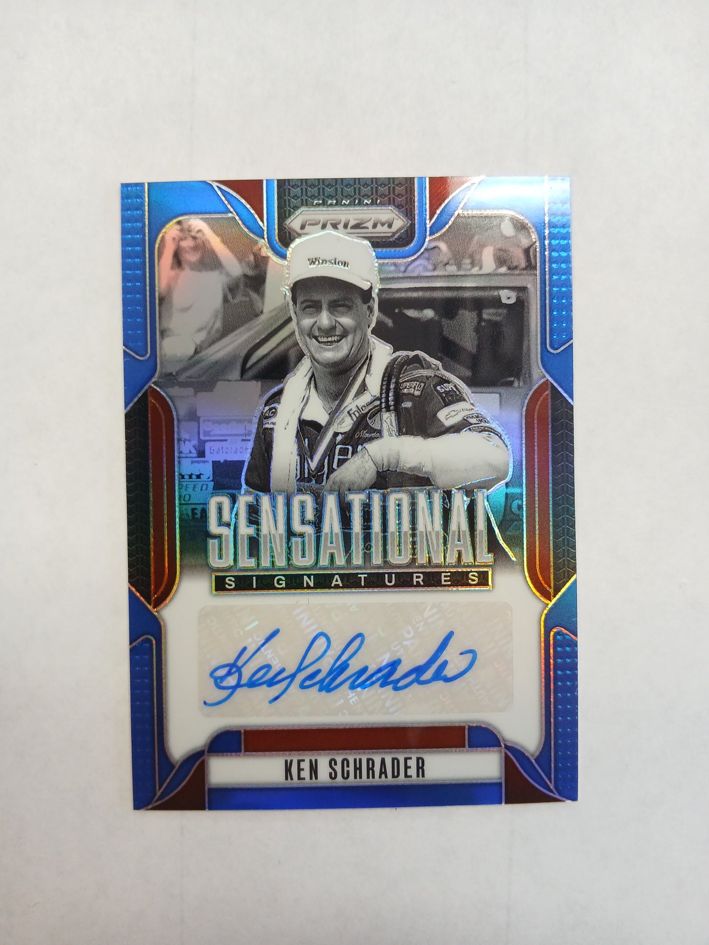 2025 Prizm Ken Schrader Sensational Signatures Blue Prizm Auto #1/49
