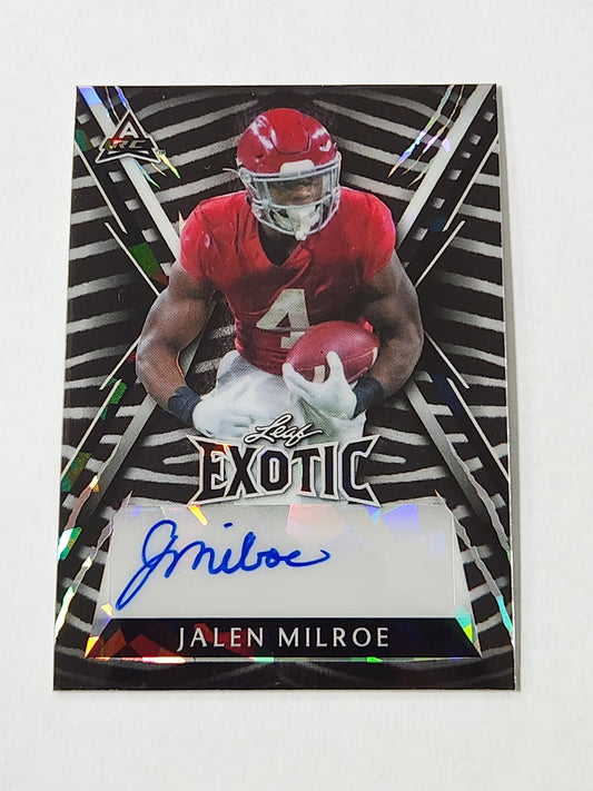 2023 Leaf Exotic Jalen Milroe Rookie Auto /9