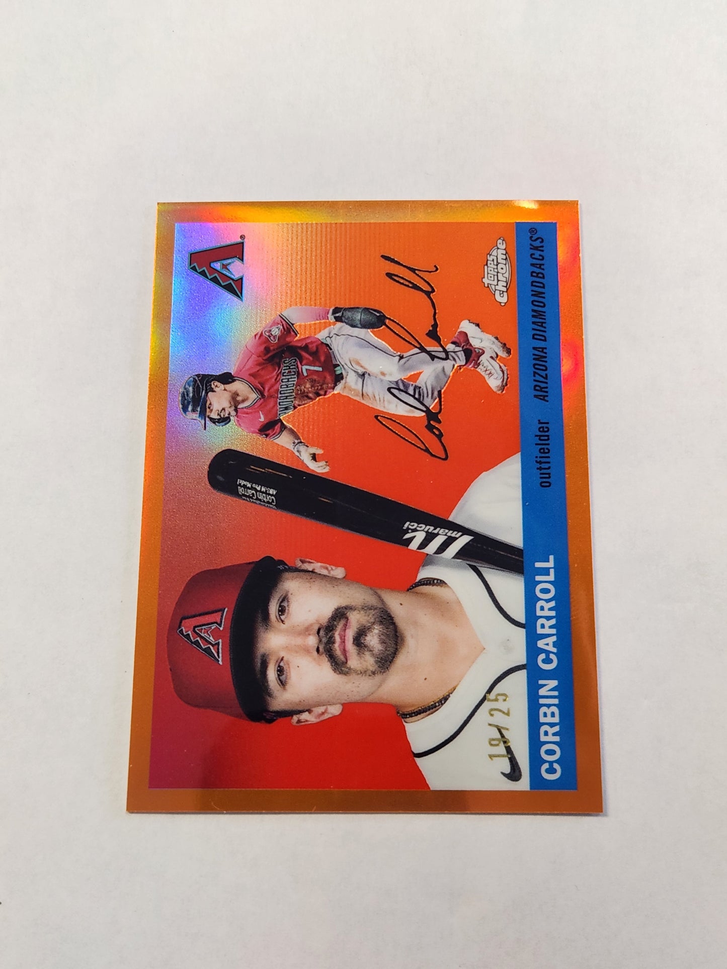 2025 Topps Chrome Platinum Anniversary Corbin Carroll Orange Refractor #/25