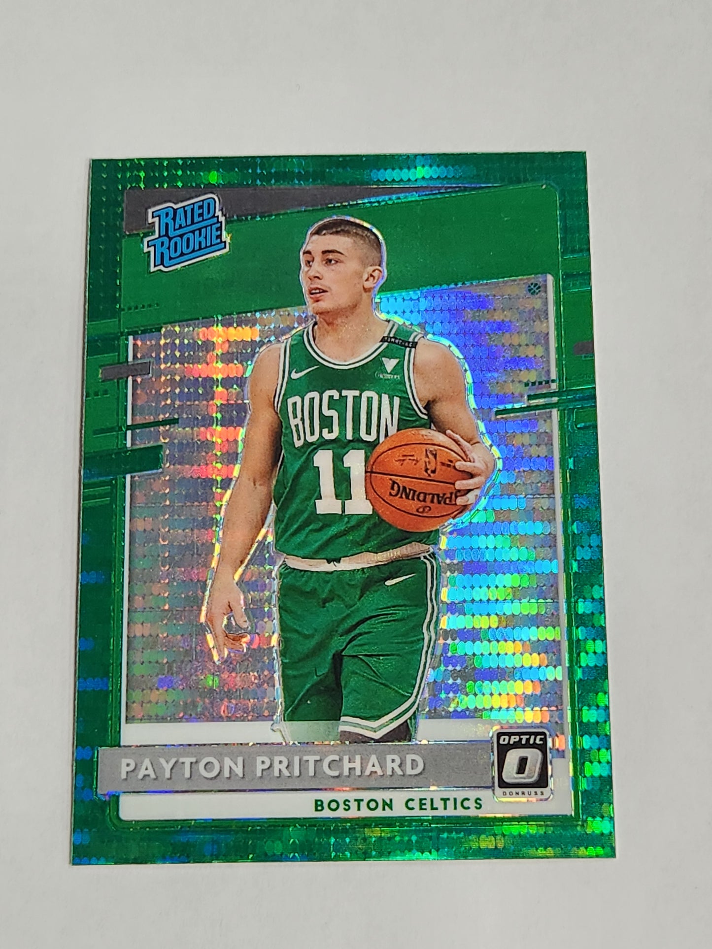 2020 Optic Payton Pritchard Rated Rookie Green Pulsar SP Jersey Color Match